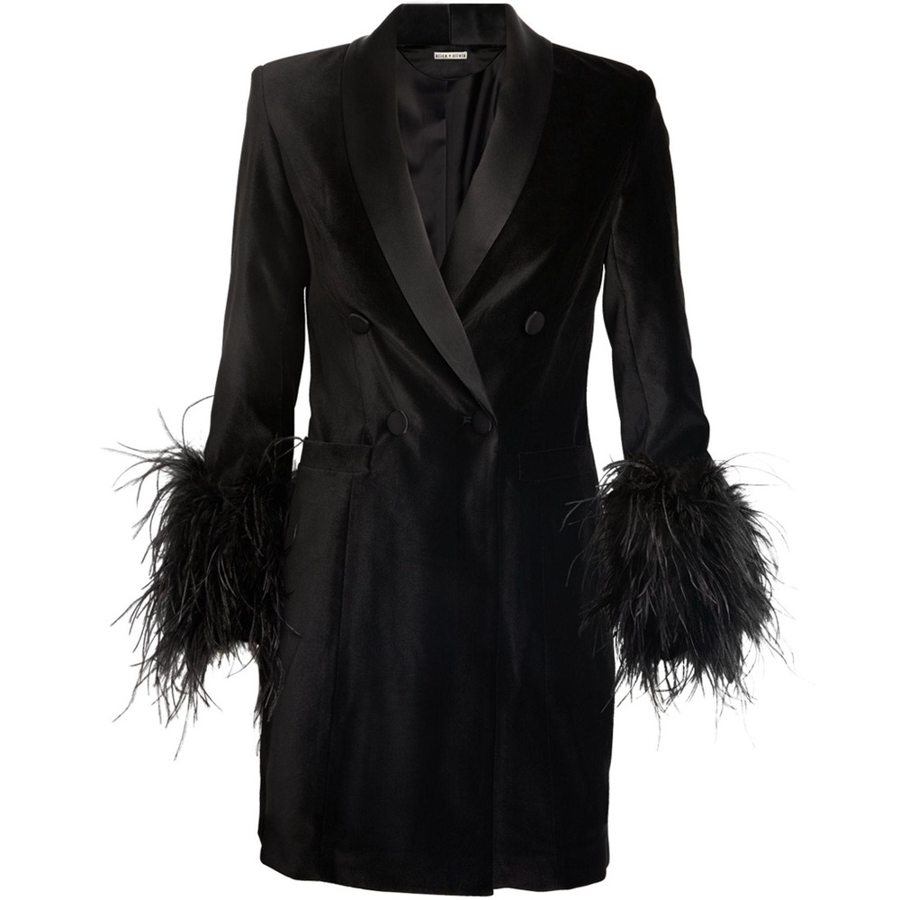 Alice & Olivia Latoya Mini Blazer Dress in Black Sz 2